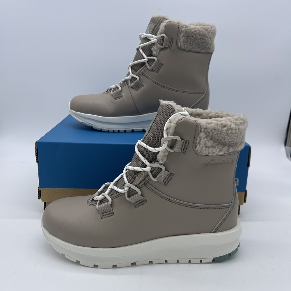 Columbia Women's Moritza Waterproof Leather Snow Boot Size 6.5 Tan NEW $110